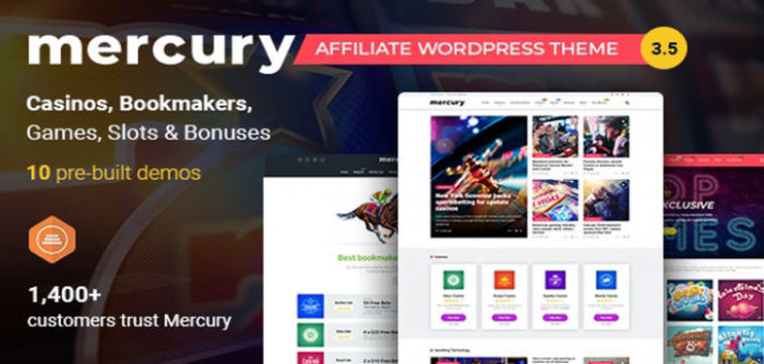 Mercury WordPress Theme 3.9.10 ? Gambling & Casino Affiliate News & Reviews - Image 1