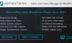 wpDataTables WordPress Plugin 7.0.1 – Tables and Charts Manager For WordPress