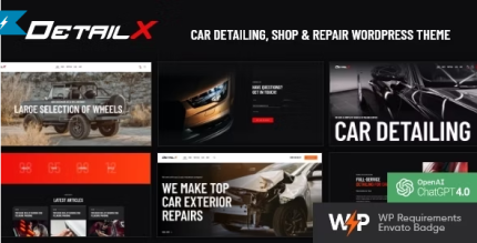 DetailX ? Car Detailing, Shop & Repair WordPress Theme 1.0.0