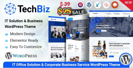 Techbiz ? IT Solution Service WordPress Theme 2.6.8