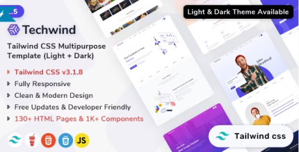 Techwind ? Tailwind CSS Multipurpose Landing Page Template WordPress Theme 1.5.0